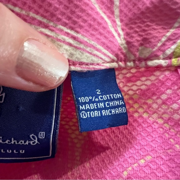 Tori Richard Honolulu Jacquard Floral Pink mini skirt size 2 - Picture 7 of 8